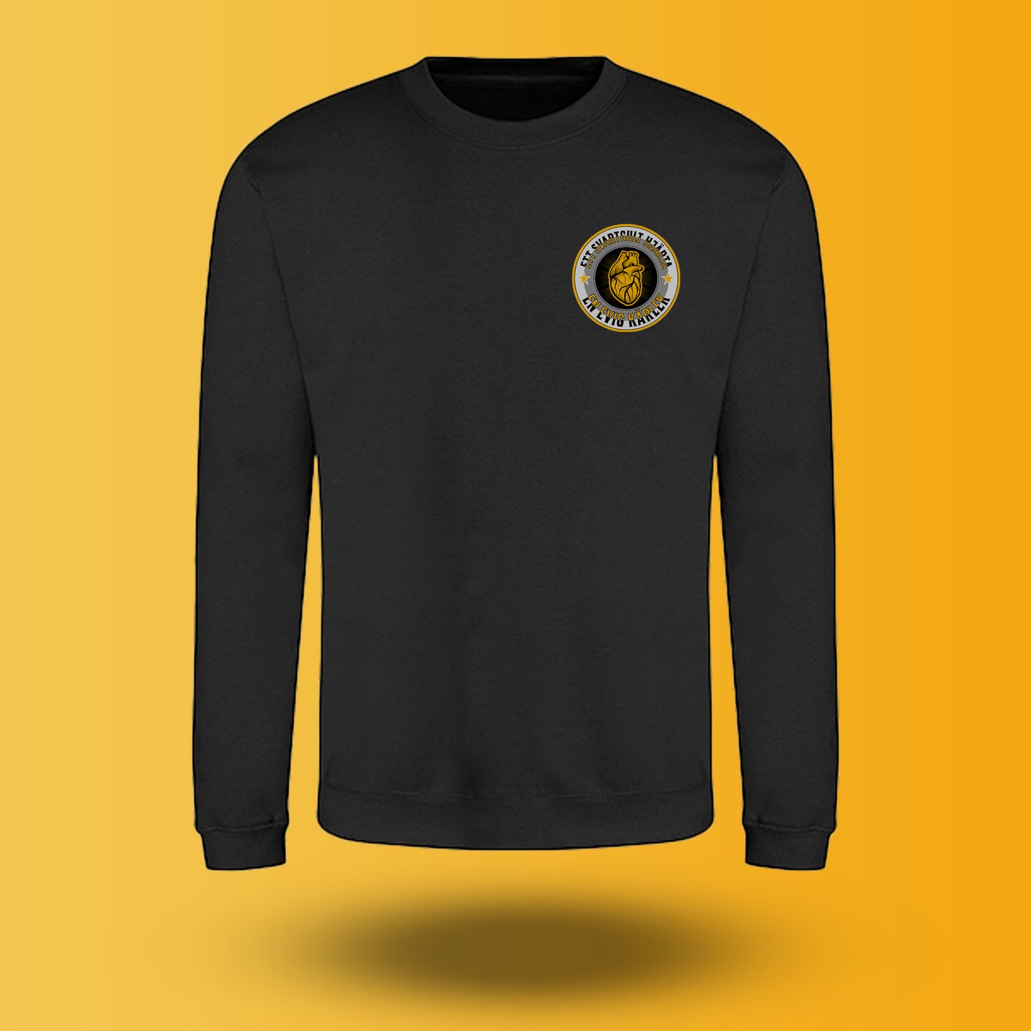 Tröja - Ett svartgult hjärta